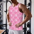 thumbnail image 5 of Uemuo Breast Cancer Awareness (3) Pattern Men's Muscle Shirts Sleeveless Dry Fit Gym Workout Tank Top Lightweight Sports Tank Top Beach Tank Top, Loose-fit Sleeveless Shirt-Medium, 5 of 7