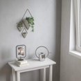 thumbnail image 2 of CHAO Macetero colgante geométrico y decoración de pared para plantas pequeñas, plantas suculentas y más, blanco/latón, juego de 2, 2 of 5