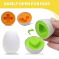 thumbnail image 3 of Kifunppy Matching Eggs Toys for Toddlers Color & Shape Recoginition Sorter Easter Eggs with Carton, Montessori Gift for 1 2 3 Year Old Kids Baby Easter Basket Stuffers, 3 of 5