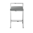 thumbnail image 3 of Inspired Home Tevin  Gold Base Upholstered  Counter Stool, (sets of 2), Grey, 3 of 7
