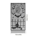 thumbnail image 3 of Vrorvz Halloween Decorations Indoor Curtain with Pumpkin Design High Density Polyester Light Blocking Heat Insulating Lace Curtain for Home or Office Door Neatness 83.9x40.2in Black, 3 of 6