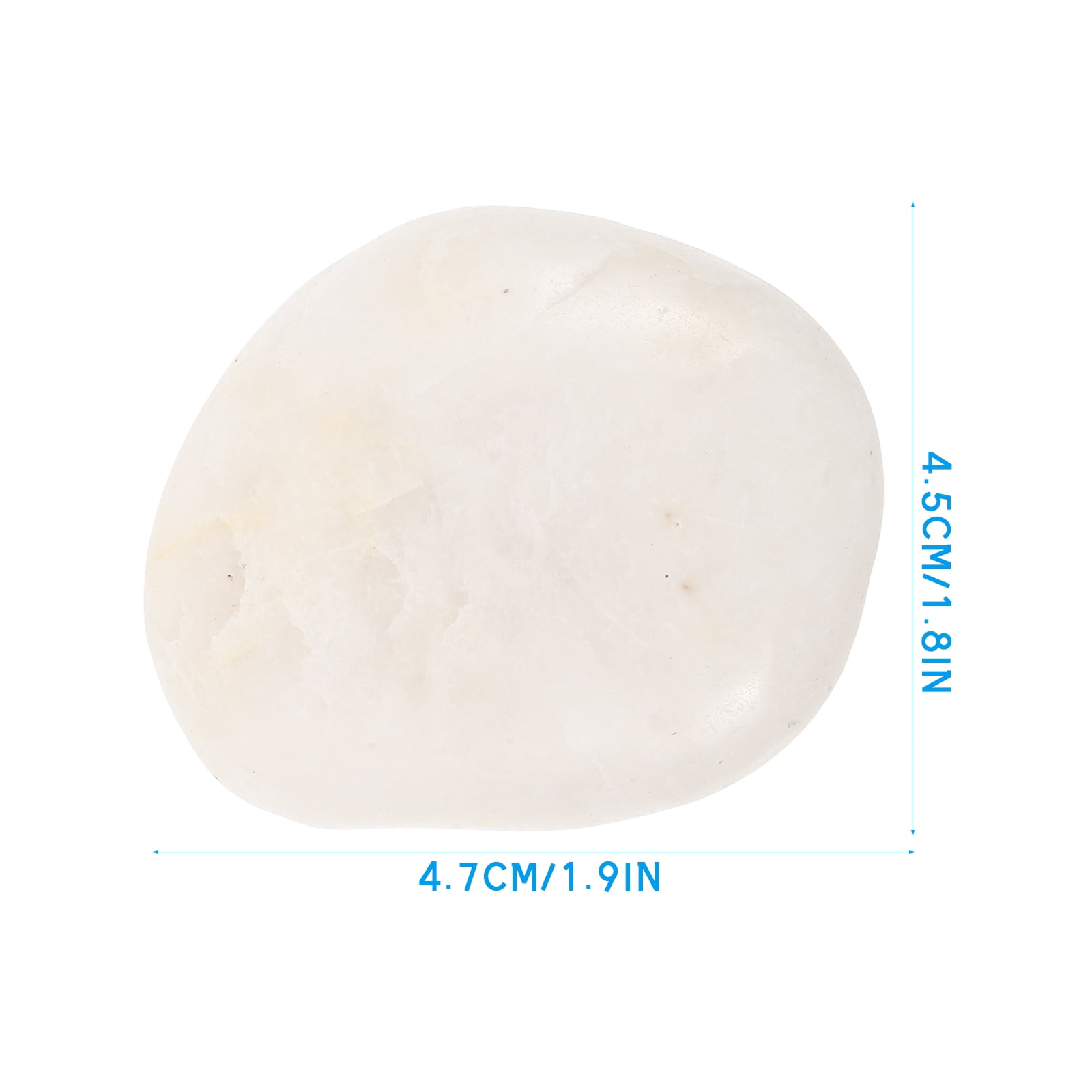 TOYMYTOY 8Pcs White Craft Stones for Painting Natural Smooth Pebbles for DIY Rock Drawing and Decoration
