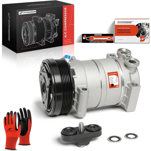 A-Premium AC Compressor with Clutch Compatible with GMC Yukon Chevrolet Tahoe 1996-2000 Silverado 2500 Blazer Cadillac Escalade Isuzu Oldsmobile