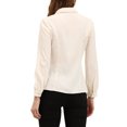 thumbnail image 3 of CURVOSPORT Women's Button Down Shirt Peter Pan Collar Long Sleeve Princess Line Blouse XS Beige, 3 of 8