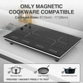 thumbnail image 2 of VBGK Double Induction Cooktop 24 Inch Electric Countertop 2 Burner 110V Electric Hot Plate,3H & Auto Shutdown Induction Burner,Child Lock Electric Cooktop 4000W, 2 of 6