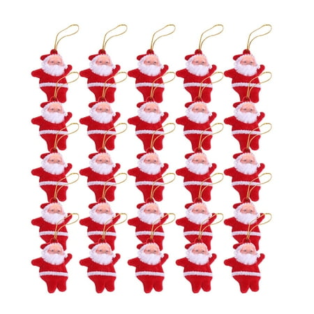 

Etereauty 36Pcs Santa Claus Pendant Plastic Hanging Pendant Christmas Decoration Festival Supplier for Christmas Party