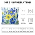 thumbnail image 5 of Nawypu  Throw Pillow Cover Watercolor Floral Wildflowers Blue Yellow Summer Floral Butterflies Animal Cute Decor Lumbar Pillow Case Cushion for Sofa Couch Bed Standard., 5 of 5