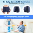 thumbnail image 5 of CARER Mens Incontinence Underwear Urinary Leakproof Cotton Underwear for Men Washable Reusable Incontinence Boxer Briefs 2-Pack, 5 of 8
