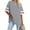 Light Gray, variant on Womens Plus Size Blouses Color Block Crew Neck Tops Short Sleeve Basic Casual Loose Fit Tee 2025 Fashion Shirts