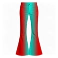 thumbnail image 3 of CAIVO Girls Colorful Gradient Flare Leg Pants Kids Fashion Trousers Stretch Mid Waist Fashion Bell Bottom Casual Pants with Front Pockets Casual Wear Autumn Cozy Bottoms, 3 of 4