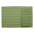 thumbnail image 2 of S4Sassy Green Line Geometric Everyday Washable Placemats With Napkins Dining Table Decor, 2 of 3