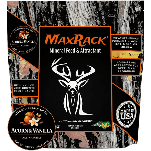 UGLYBUCK MaxRack Deer Mineral Feed & Attractant, Acorn & Vanilla Flavor, 10 lb Bag