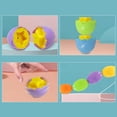 thumbnail image 4 of de huevos , huevos de bebé Juguetes de aprendizaje Formas y colores Rompecabezas s educativos de clasificación Mejorar las habilidad, 4 of 6