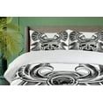 thumbnail image 4 of Ambesonne Japanese Duvet Cover Sets, Vintage Japan, 2-Queen, White Black, 4 of 7