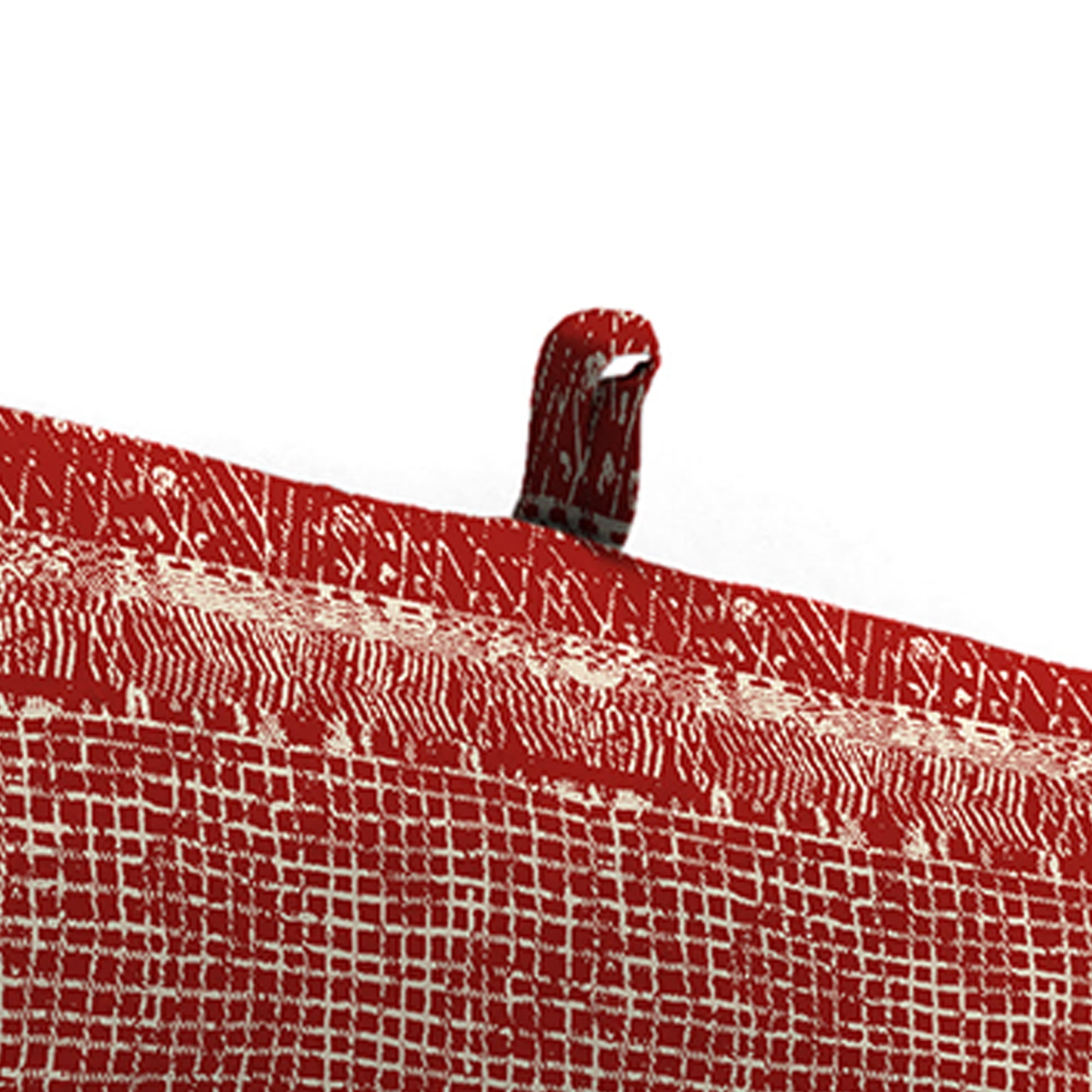 Jordan Manufacturing 72" x 21" Everest Caramel Red Ikat Rectangular Outdoor Chaise Lounge Cushion with Ties and Hanger Loop