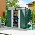 thumbnail image 2 of Outsunny 6.5'x4' Lockable Outdoor Storage Shed w/ Foundation Sliding Doors, 2 of 10