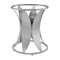 thumbnail image 7 of Armen Living Petal Round Stainless Steel/Glass Dining Table in Chrome/Clear, 7 of 7