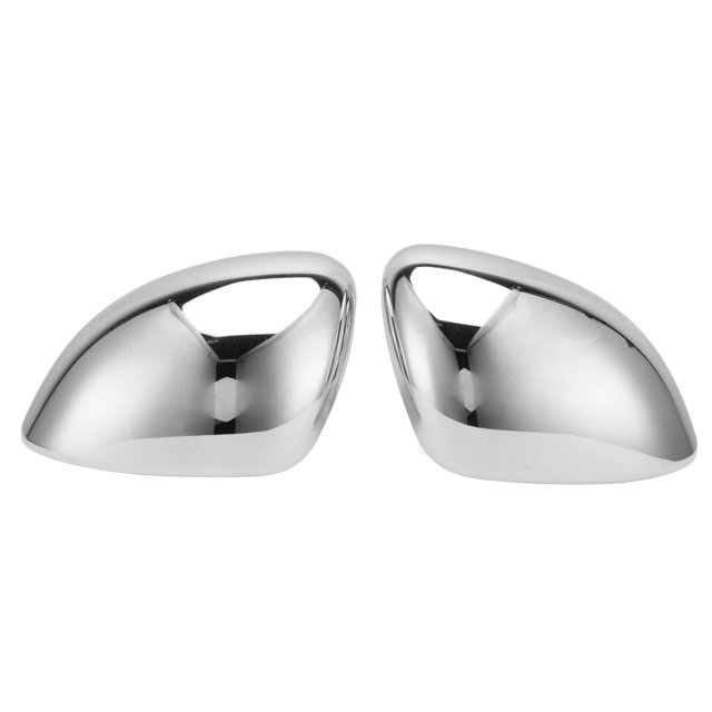 2PCS Rear View Mirror Covers Chrome Glossy Back Adhesive Replacement for FIAT 500X 2014‑2019