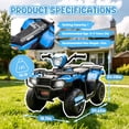 thumbnail image 6 of 24V Kids Ride On ATV Toy, Electric 4 Wheeler Ride on Car for Toddlers Ages 2-4, Dual 55W Motors, 3.11 MPH Max Speed, Bluetooth Music, LED Lights, Spring Suspension, Storage Racks, Blu, 6 of 8