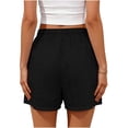 thumbnail image 5 of longantii Womens Lace Shorts 2026 Cute Eyelet Boho Summer Drawstring High Waist Cotton Shorts for Women Trendy Black XXL, 5 of 7