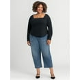 thumbnail image 6 of Jessica Simpson Women's and Women's Plus Myrtle Barrel Leg Jeans, Sizes 2-24W, 6 of 6