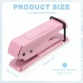 thumbnail image 2 of 1/4" Single Hole Punch, Handheld Heavy Duty Hole Puncher Press Metal Paper Puncher for Tag DIY Craft Scrapbook Ticket, Pink, 2 of 6
