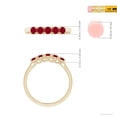 thumbnail image 5 of ANGARA Natural Half Eternity Five Stone Ruby Wedding Band in 14K Yellow Gold for Women (Size-2.8mm) | July Birthstone Jewelry for Her, 5 of 10