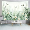 thumbnail image 4 of Sage Green Leaf Tapestry Wall Hanging Eucalyptus Leaves Tropical Plant Tapestry Vintage Daisy Butterfly Floral Tapestries for Bedroom Living Room Dorm Wall Art Home Decor, 4 of 7