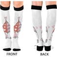thumbnail image 2 of FREEAMG Cute Valentine's Day Gnome Elf Compression Socks for Women and Men(2Pairs)-Best Support for Running, Athletic, Nursing, Travel, 2 of 7