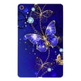 thumbnail image 3 of for Galaxy Tab A 10.1 2019 SM-T515/SM-T510 Floral Pattern Case, Luxury Ultra Slim Flexible Lightweight Anti-Fingerprint Drop Protective Heat Dissipation with Soft TPU Cover, Blue Butterfly, 3 of 6