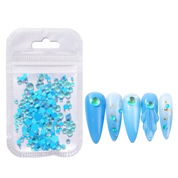 Xihbxyly 300 Piezas de Perlas Mágicas Transparentes de Cristal para Decoración de Uñas, Accesorios para Uñas Diy