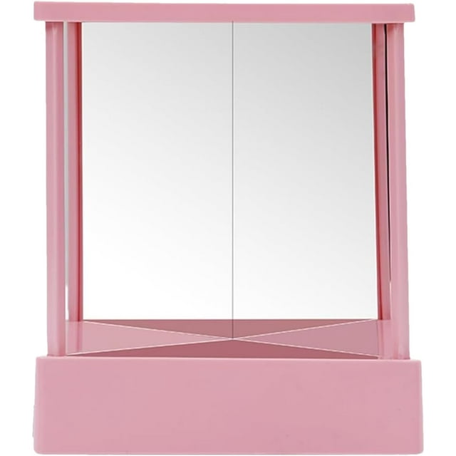 LAICAIW Vrai Miroir Non Inversant, Miroir Non Inversant, Miroir de Table Triangulaire Fixe pour Image Vraie, Miroir Real Me, Miroir de Maquillage de Table Non Inversant, Miroir de Coiffeuse Non Grossissant