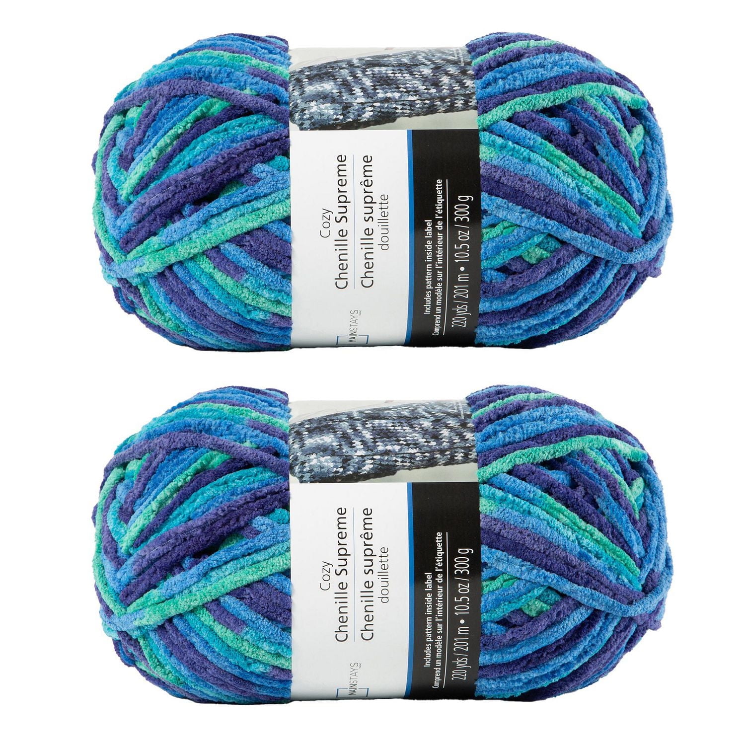 MAINSTAYS 2 pack Ocean polyester yarn