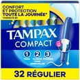 thumbnail image 2 of Tampax Compact Pearl Tampons, with LeakGuard Braid & Extendable Applicator, Regular Absorbency, Compact Extendable Applicator, Unscented, 2 of 27