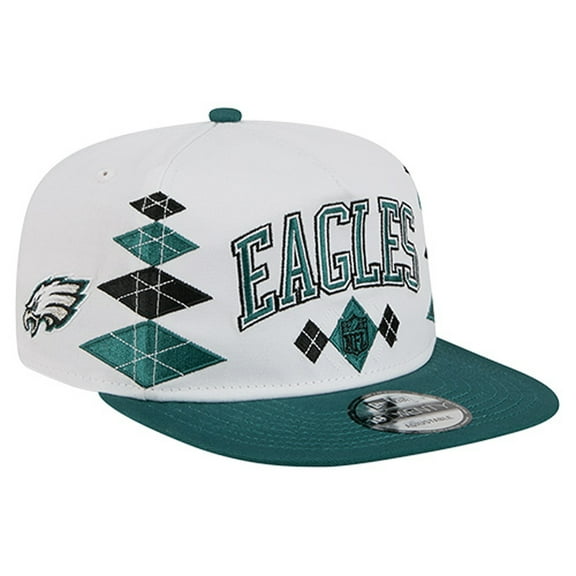 Men's New Era White Philadelphia Eagles Argyle 19TWENTY Adjustable Hat