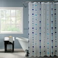 thumbnail image 3 of Bath Bliss Blue Chandelier Design PEVA Shower Curtain, 70" x 72", 3 of 3