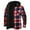Red, variant on Men's Sherpa Lined Flannel Shirt Jacket,Snap Button Down Winter Plaid Shacket with Hood Red XL(XL)