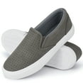 thumbnail image 6 of Womens Slip on Sneakers Comfortable Walking Shoes Perforated Fashion Sneaker in Grey, 6 of 8