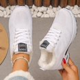 thumbnail image 6 of Uobin Women Winter Lace-Up Sneakers Warm Lined Thick Sole Casual Sports Shoes Fall Daily Wear, 6 of 7