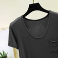 thumbnail image 5 of BRGZLK Women's Lounge Sets 2026 Fashion Casual V-Neck Short Sleeve T-shirt and Wide Leg Pants Lightweight Soft Comfortable Homewear Sets for Daily Dark Gray A XXL, 5 of 5