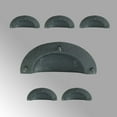 thumbnail image 2 of Renovators Supply Cabinet Pulls 4" Black Wrought Iron Drawer Cup Bin Pulls w/Screws Pack of 6, 2 of 9
