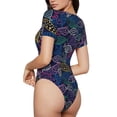 thumbnail image 2 of Fotbe Cute Line Fish Body de Mujer con Cuello Redondo y Mangas Cortas, Sin Mangas Ajustado, Suave, Cómodo y Básico-Large, 2 of 7