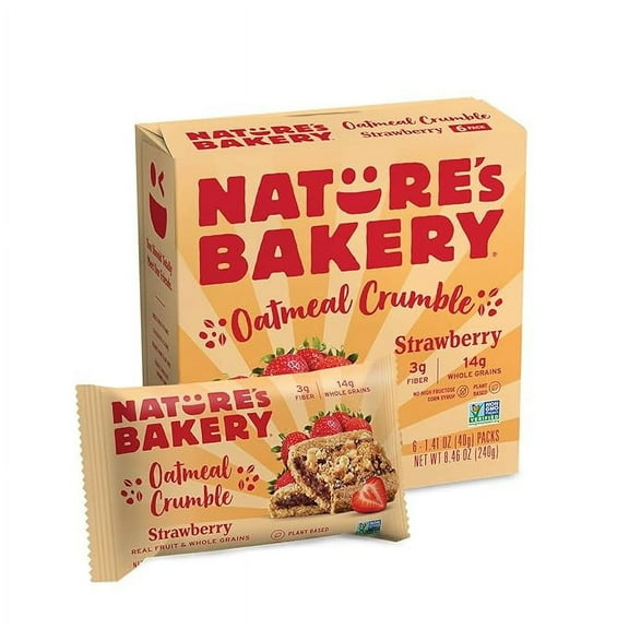 Nature's Bakery Oatmeal Crumble Strawberry Bars, 1.41 Oz, 6 Ct ( pack of 2 )