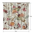thumbnail image 5 of Fall Harvest Thanksgiving Pumpkin Shower Curtain,Autumn Leaves with Pumpkins Farmhouse Bath Curtain,Maple Leaves Bathroom Accessories Botanical for Bathroom Curtain Liner Set with Hooks,72X72in, 5 of 6
