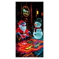thumbnail image 2 of HomelyJoy Christmas Garage Door Banner UV Activated Glows in Dark 2D Flat with Cartoon Santa and Elf for Outdoor Indoor Party Holiday Decor, 2 of 9