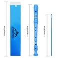 thumbnail image 4 of EASTROCK Recorder Instrument 3Pcs Soprano Recorder Flute C Key German Style for Beginners/Students, Blue, 4 of 7