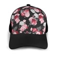 thumbnail image 3 of Yiaed Rose Flowers Print Baseball Cap Dad Hat Polo Style Plain Blank Adjustable Size, 3 of 5