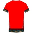 thumbnail image 2 of Gephdiin Graphic Tees Mens T-Shirts African Top Shirt Blouse Short Printed Sleeve Fashion Casual T Shirt Men's Men'S Dress Shirts Graphic Tees Men Mens Shirts Polyester Red Xl, 2 of 4
