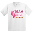 thumbnail image 3 of Inktastic Team Girl Pink Footprints and Arrow Youth T-Shirt, 3 of 5