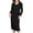 Black, variant on Naittoop Women's Nightgown Long Sleeve Round Neck Sleepwear Comfy Sleepshirts Casual Loose Nightshirt Pajama Dress with Padded